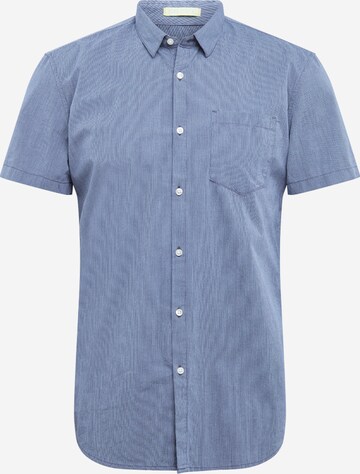 Coupe regular Chemise TOM TAILOR DENIM en bleu : devant