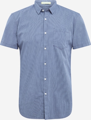 TOM TAILOR DENIM Button Up Shirt in Blue: front