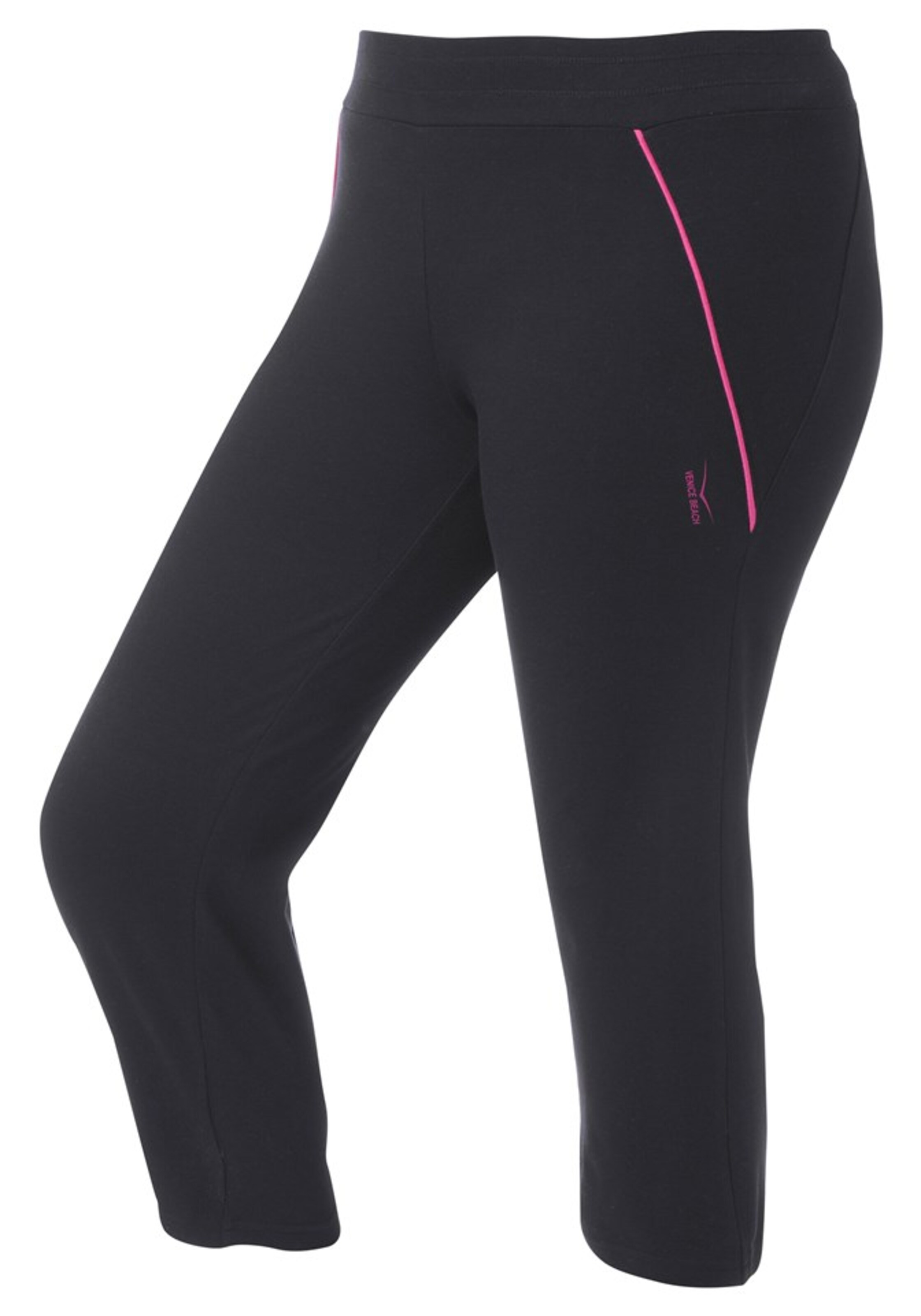 VENICE BEACH Regular 3/4-Sporthose in Schwarz: Vorderseite