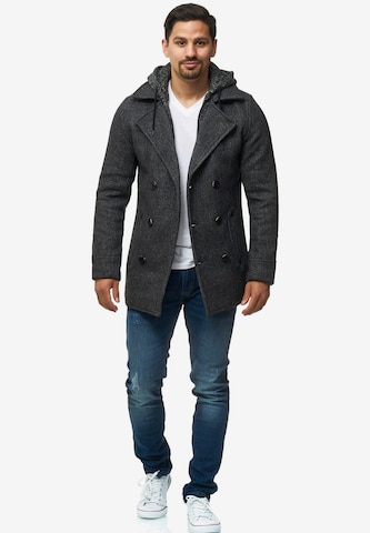 INDICODE JEANS Wollmäntel 'Cliff Jacke' in Schwarz