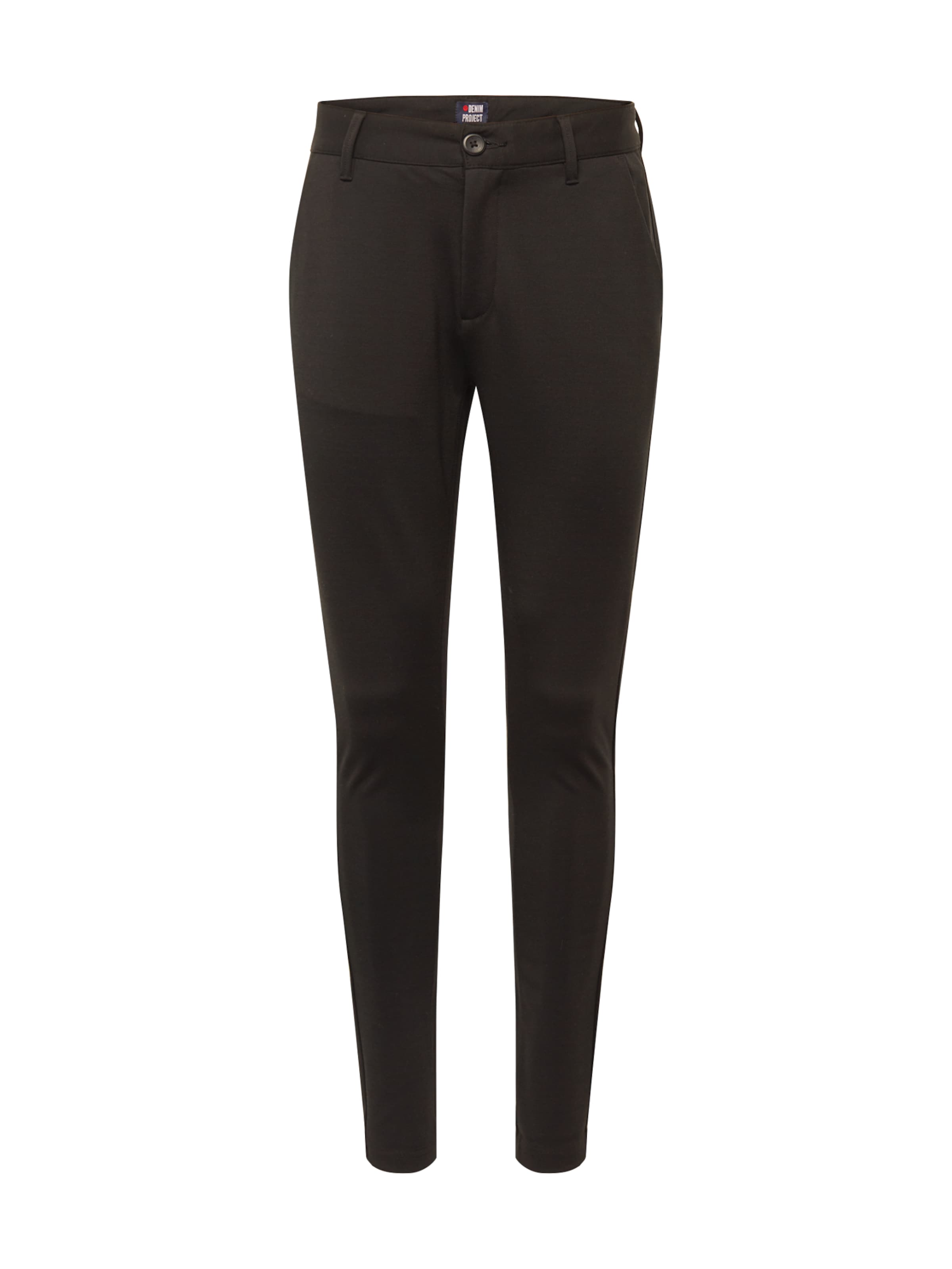 Denim Project Úzky strih Chino nohavice 'Ponte Roma Plain' - Čierna: predná strana