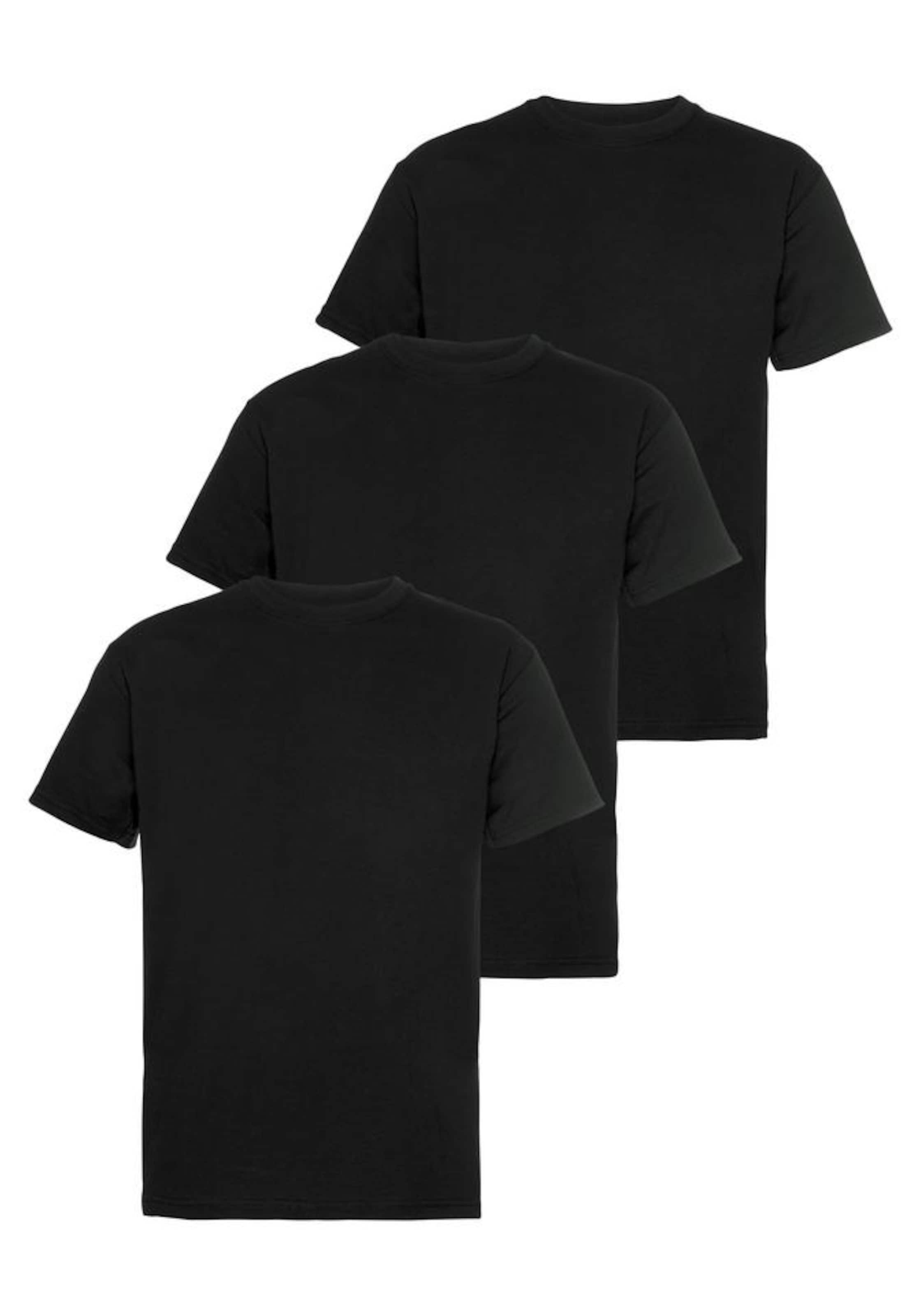 FRUIT OF THE LOOM Shirt in Schwarz: Vorderseite