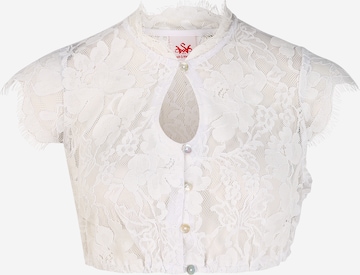 Blouse folklorique 'Grimaldi' SPIETH & WENSKY en blanc : devant