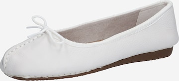 CLARKS Ballet Flats 'Freckle Ice' in White: front