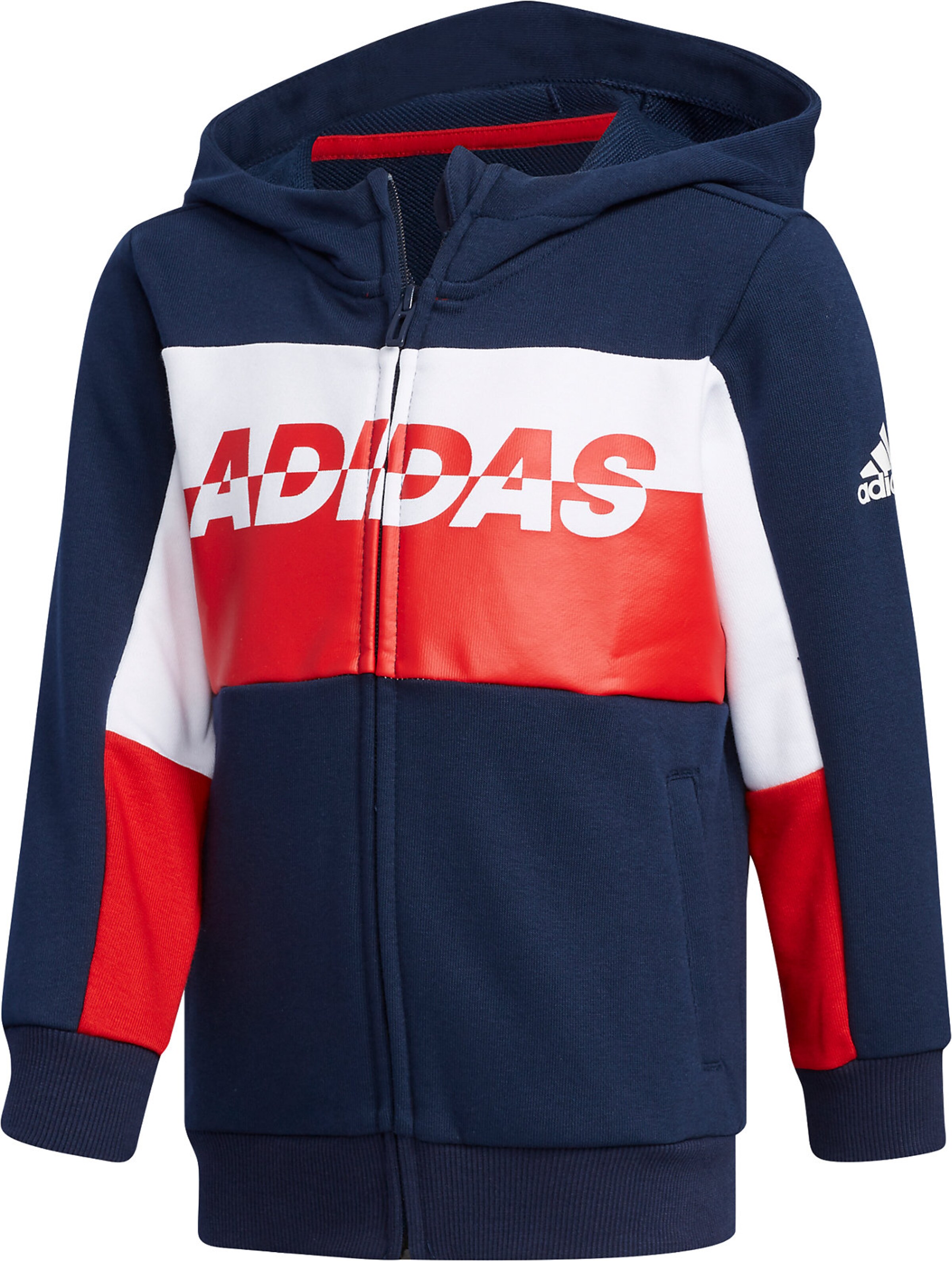 adidas logo hoodie weiß blau rot
