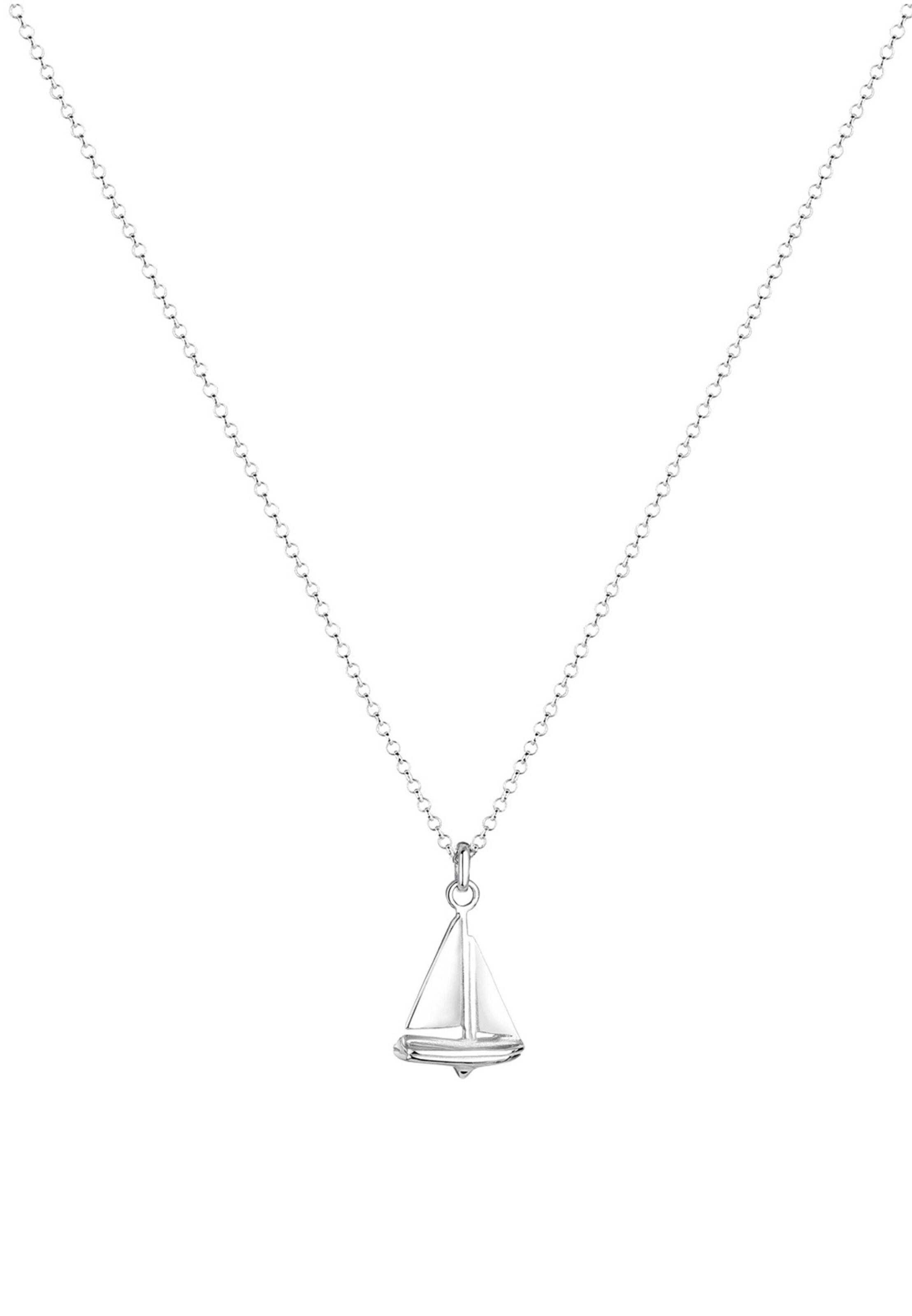 ELLI Ketting 'Segelboot' in Zilver