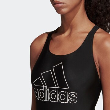 ADIDAS PERFORMANCE Bustier Badeanzug in Schwarz