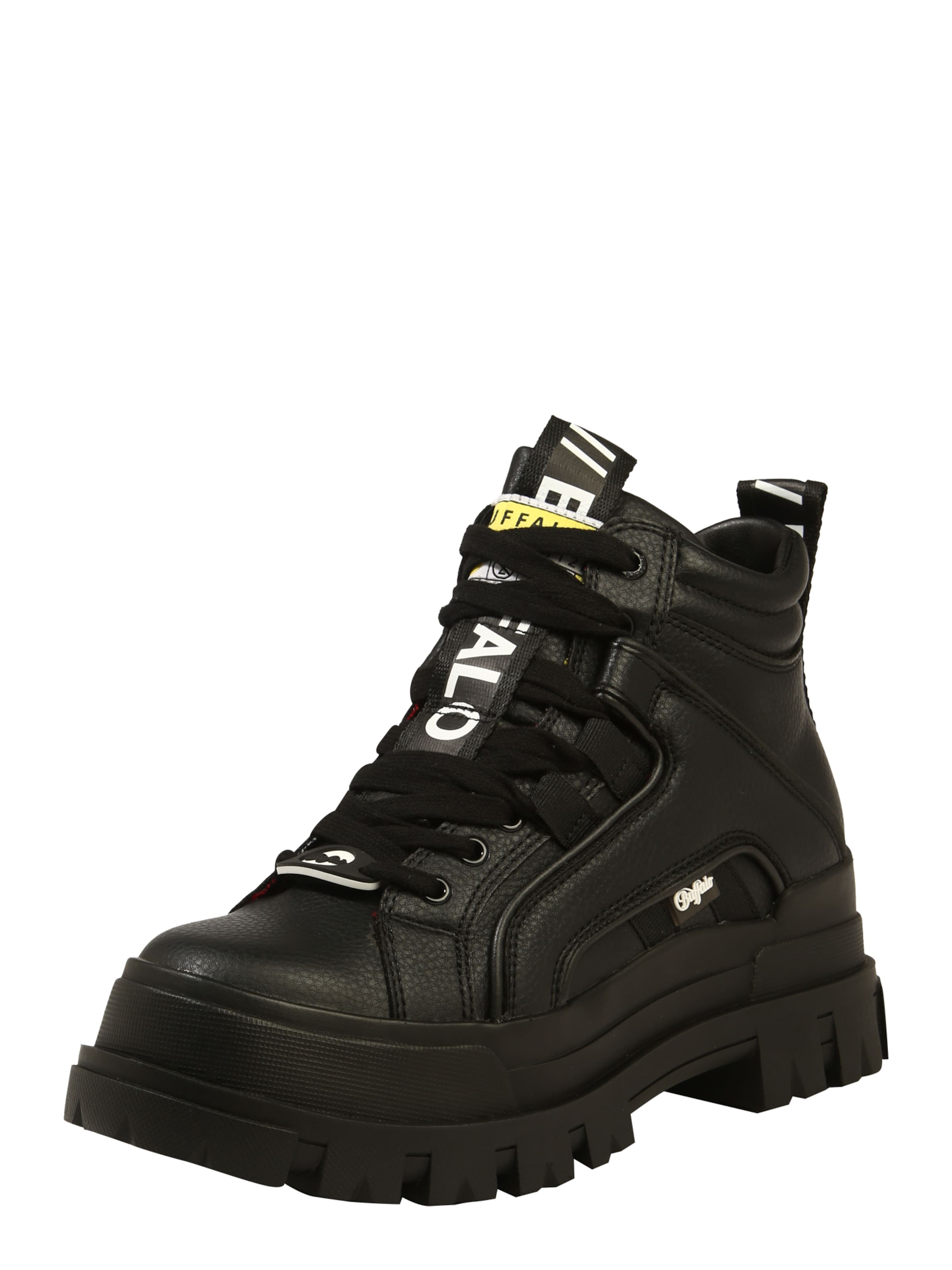 BUFFALO Stövlett med snörning &#x27;Aspha&#x27; i svart: framsida