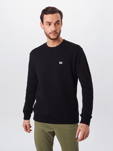 Coupe regular Sweat-shirt 'PATCH CREW SWS' Lee en noir : devant