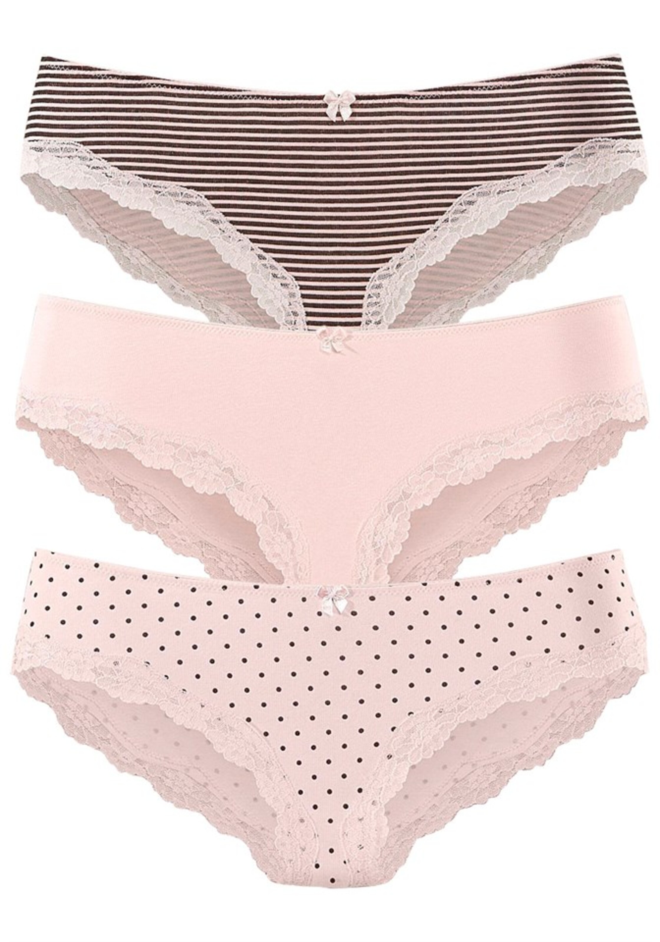 rožinė LASCANA Moteriškos kelnaitės: priekis