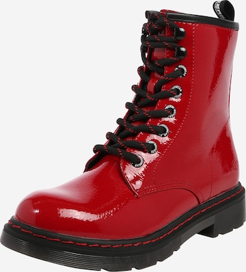 Dockers by Gerli Lace-Up Ankle Boots in Red: front