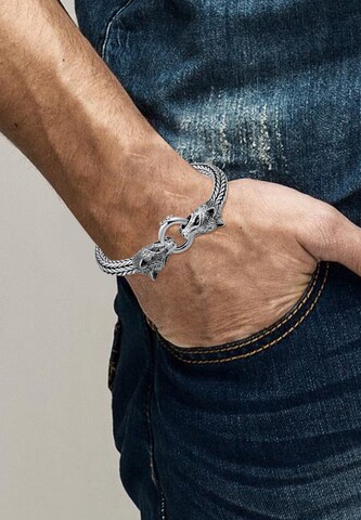 Bracelet 'Wolf' KUZZOI en argent