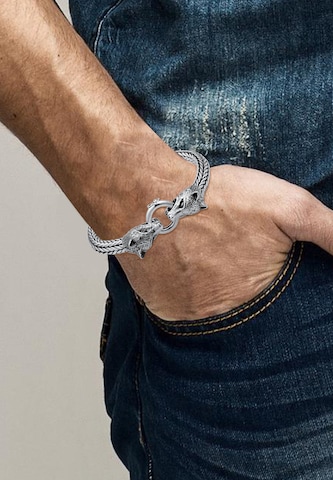 KUZZOI Bracelet 'Wolf' in Silver