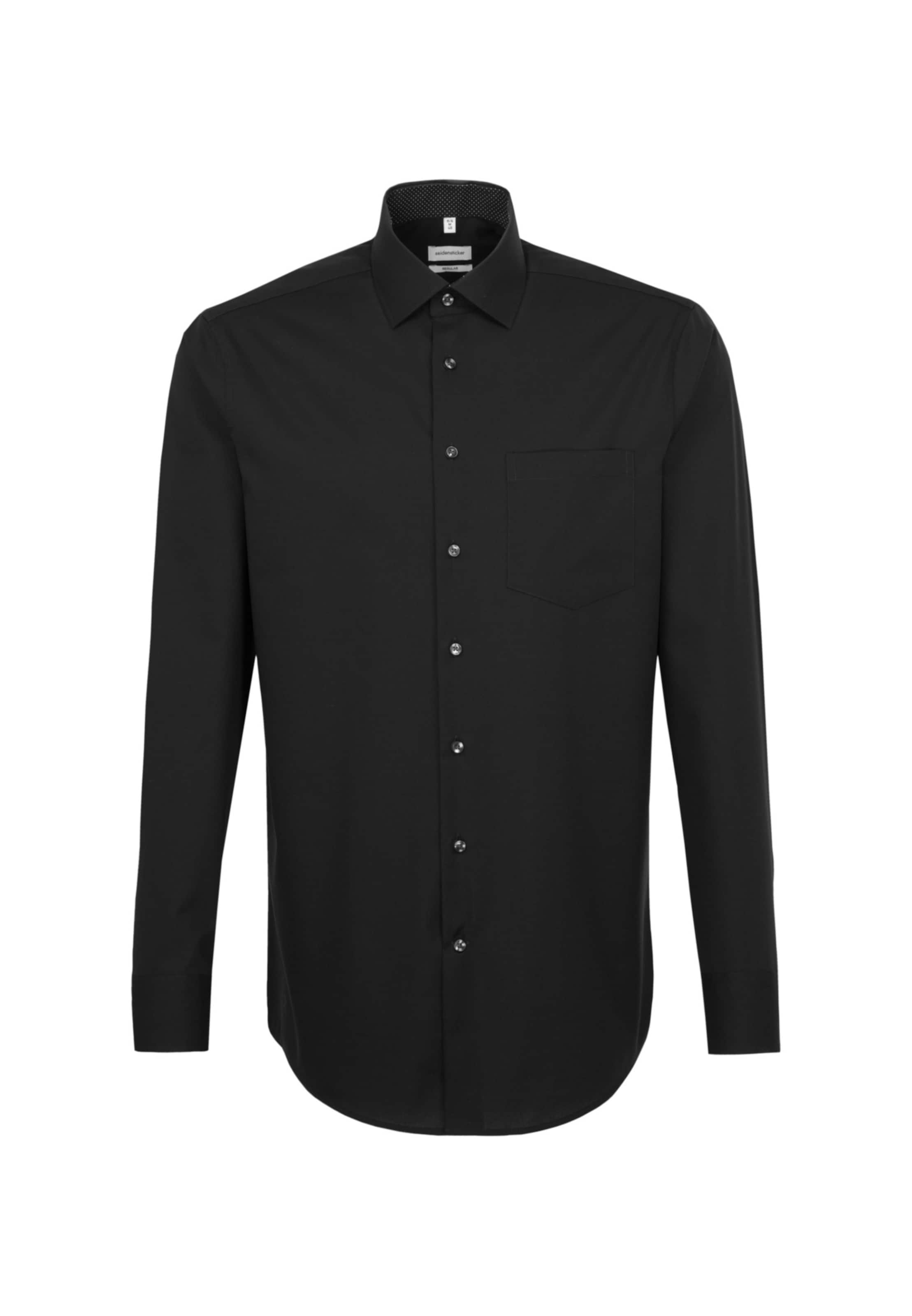 Coupe regular Chemise business SEIDENSTICKER en noir