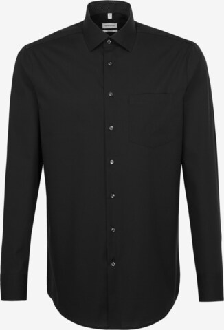 SEIDENSTICKER Regular fit Business Shirt in Black