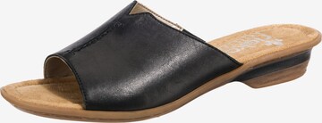 Rieker Mules 'Lugano' in Black: front
