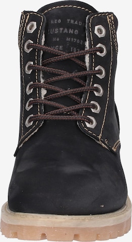 MUSTANG Lace-Up Ankle Boots in Black