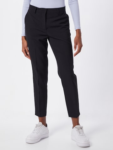 ICHI Slim fit Pants in Black: front