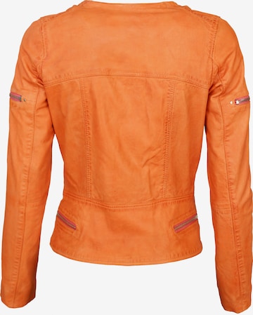 Maze Lederjacke ' Diamond ' in Orange