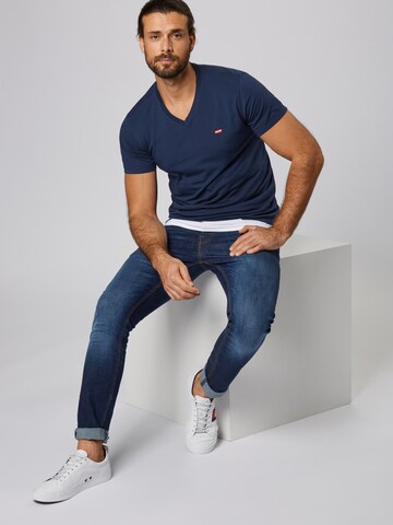 T-Shirt 'Housemark V Neck Tee' LEVI'S ® en bleu