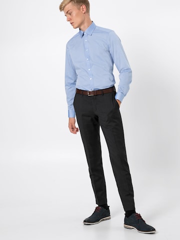 OLYMP Slim fit Zakelijk overhemd 'Level 5' in Blauw