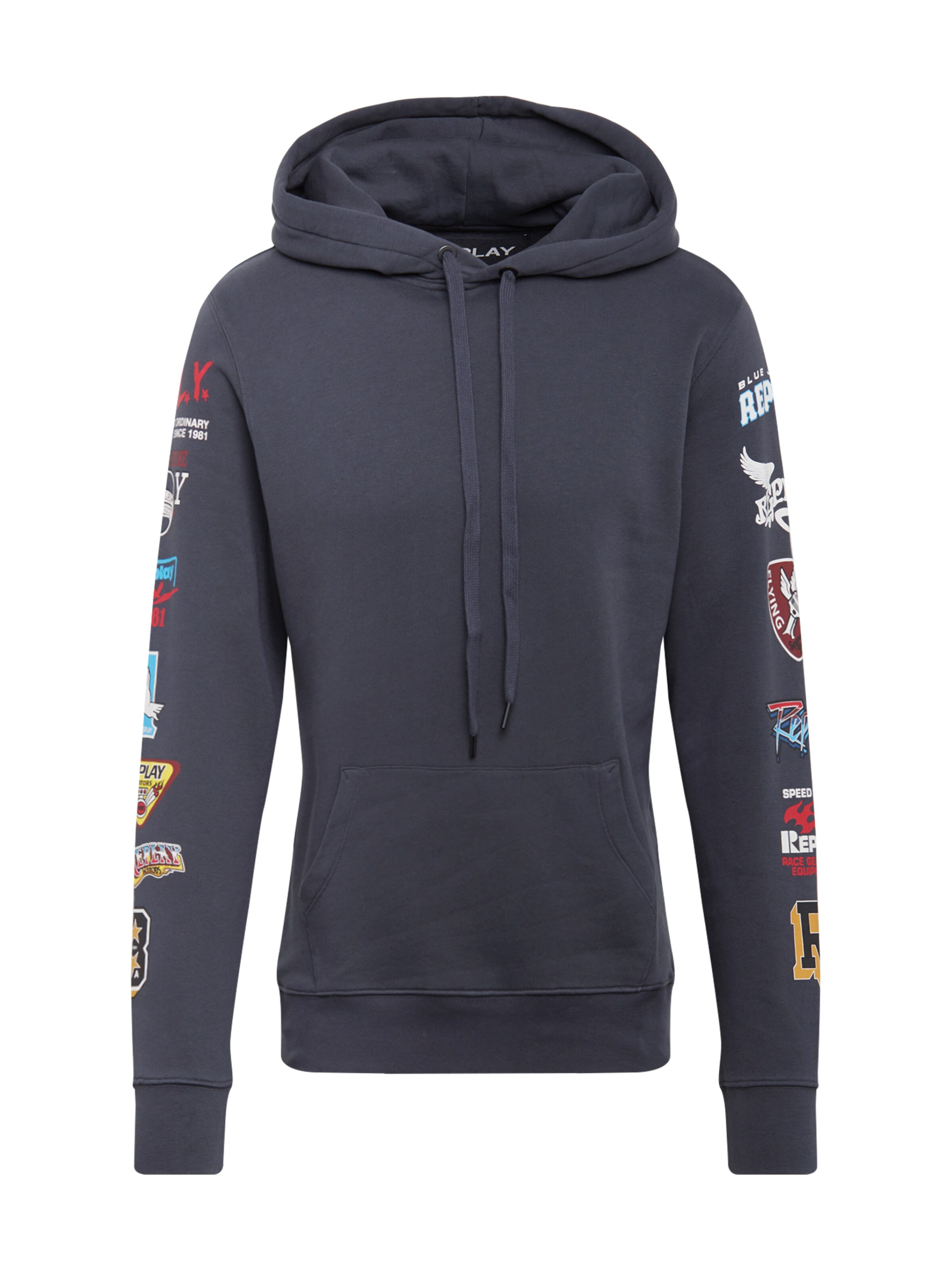REPLAY - Sweatshirt in de kleur Antraciet