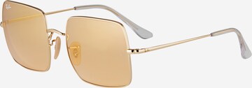 Lunettes de soleil 'SQUARE' Ray-Ban en or : devant