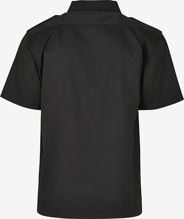 Brandit Comfort fit Button Up Shirt in Black