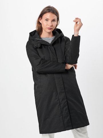 elvine Winter Coat in Black: front