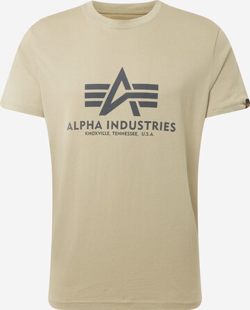 T-Shirt ALPHA INDUSTRIES en vert : devant