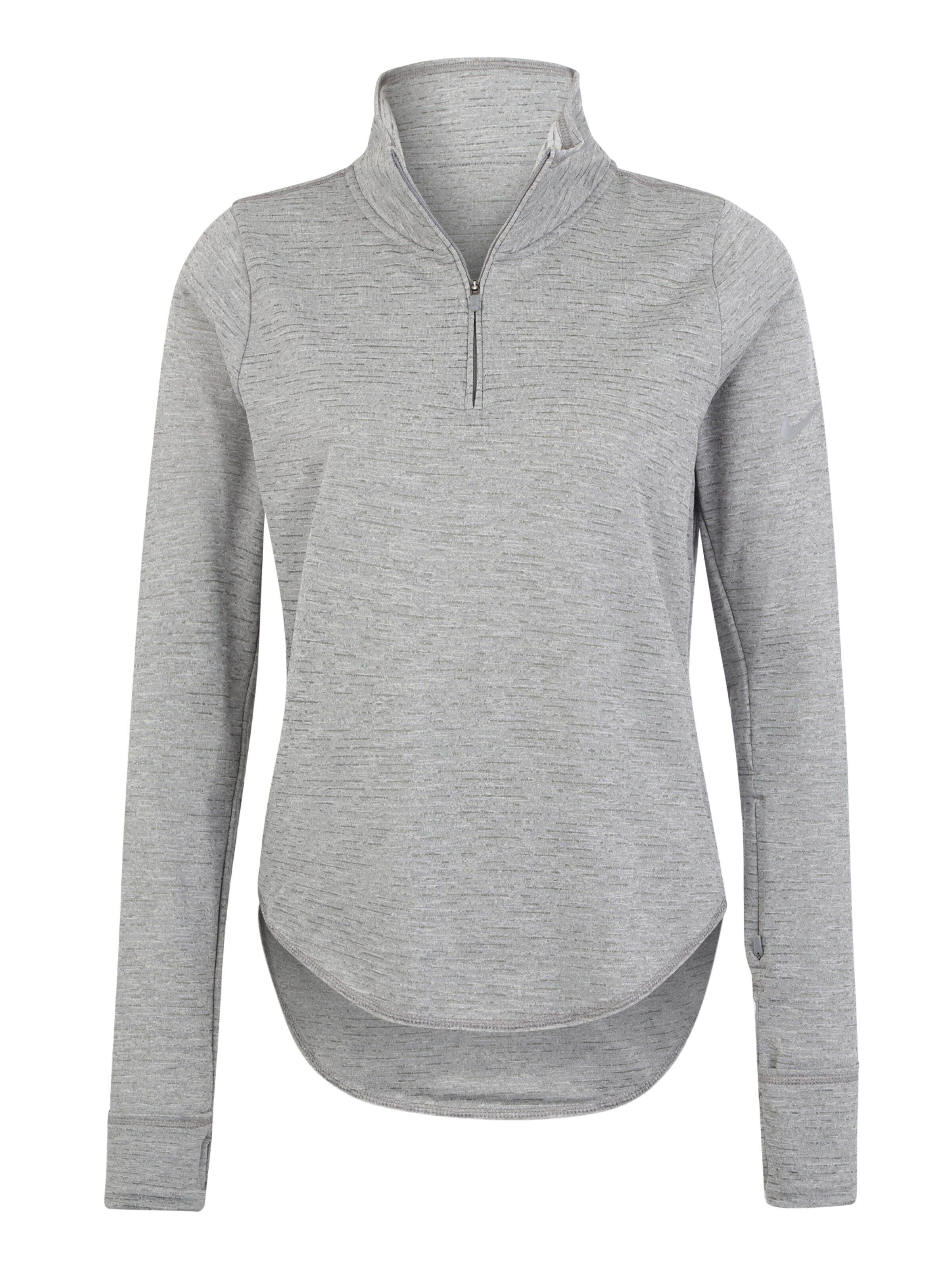 NIKE - Sportshirt 'W NK SPHR ELMNT TOP HZ' in hellgrau