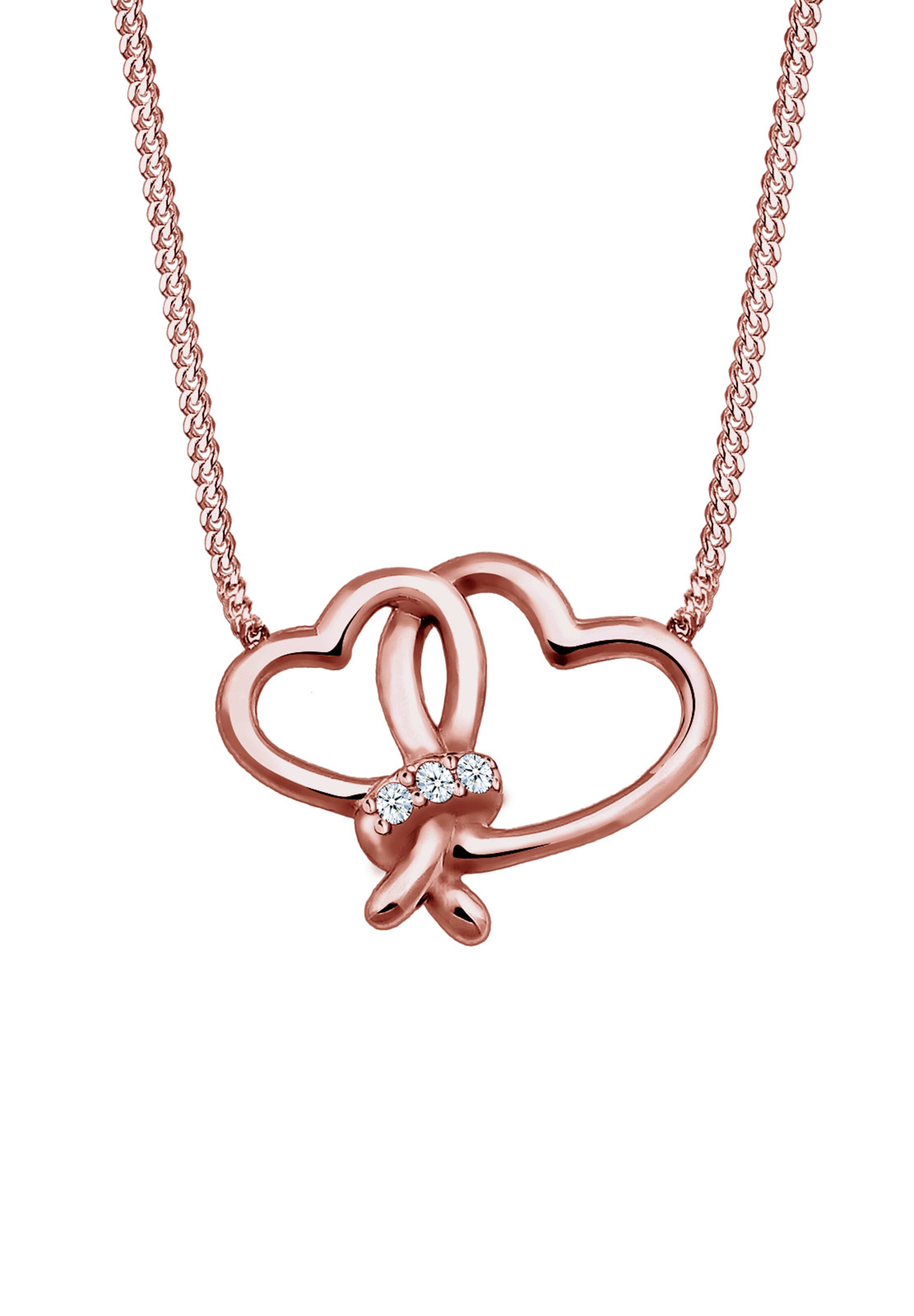 Elli DIAMONDS Ketting 'Herz' in Goud