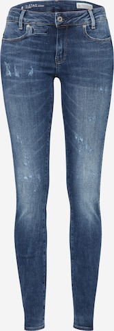 G-Star RAW Skinny Jeans 'D-Staq 5' in Blauw: voorkant