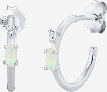 ELLI Earrings 'Opal' in Silver: front