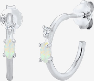 ELLI Earrings 'Opal' in Silver: front