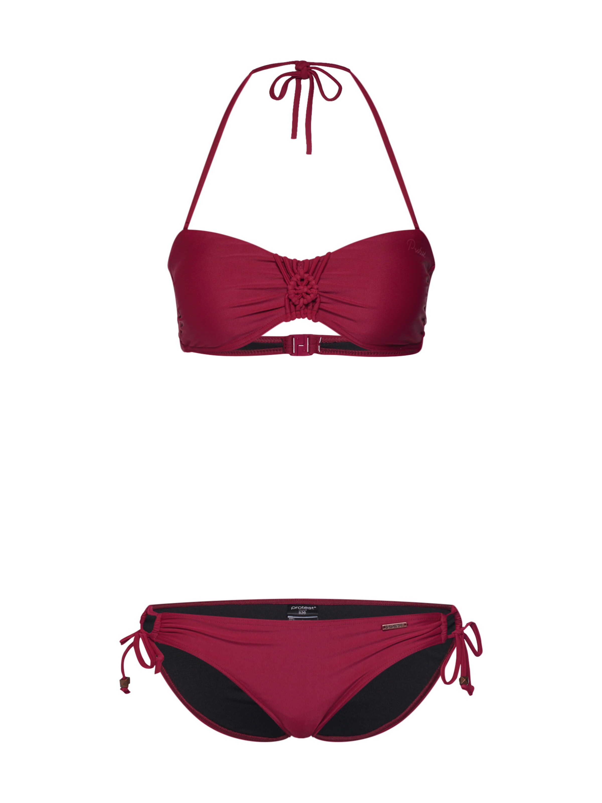 PROTEST - Bikini 'SOLEDO 19 bandeau bikini' in de kleur Rood