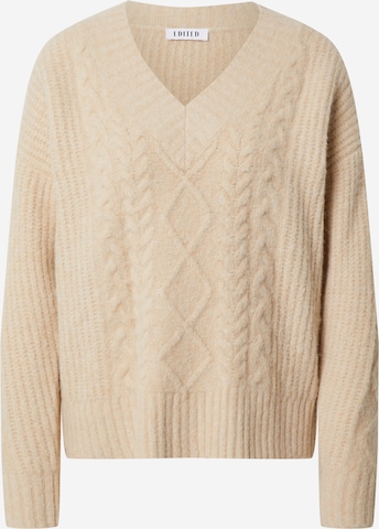 EDITED Pullover 'Selina' in Beige: predná strana