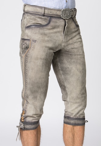 STOCKERPOINTregular Dirndl hlače 'Siggi' - siva boja: prednji dio