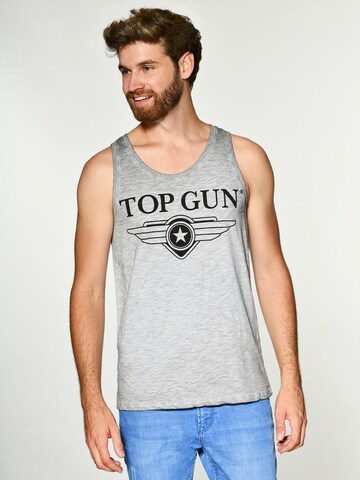 TOP GUN Shirt ' Engine ' in Grijs: voorkant