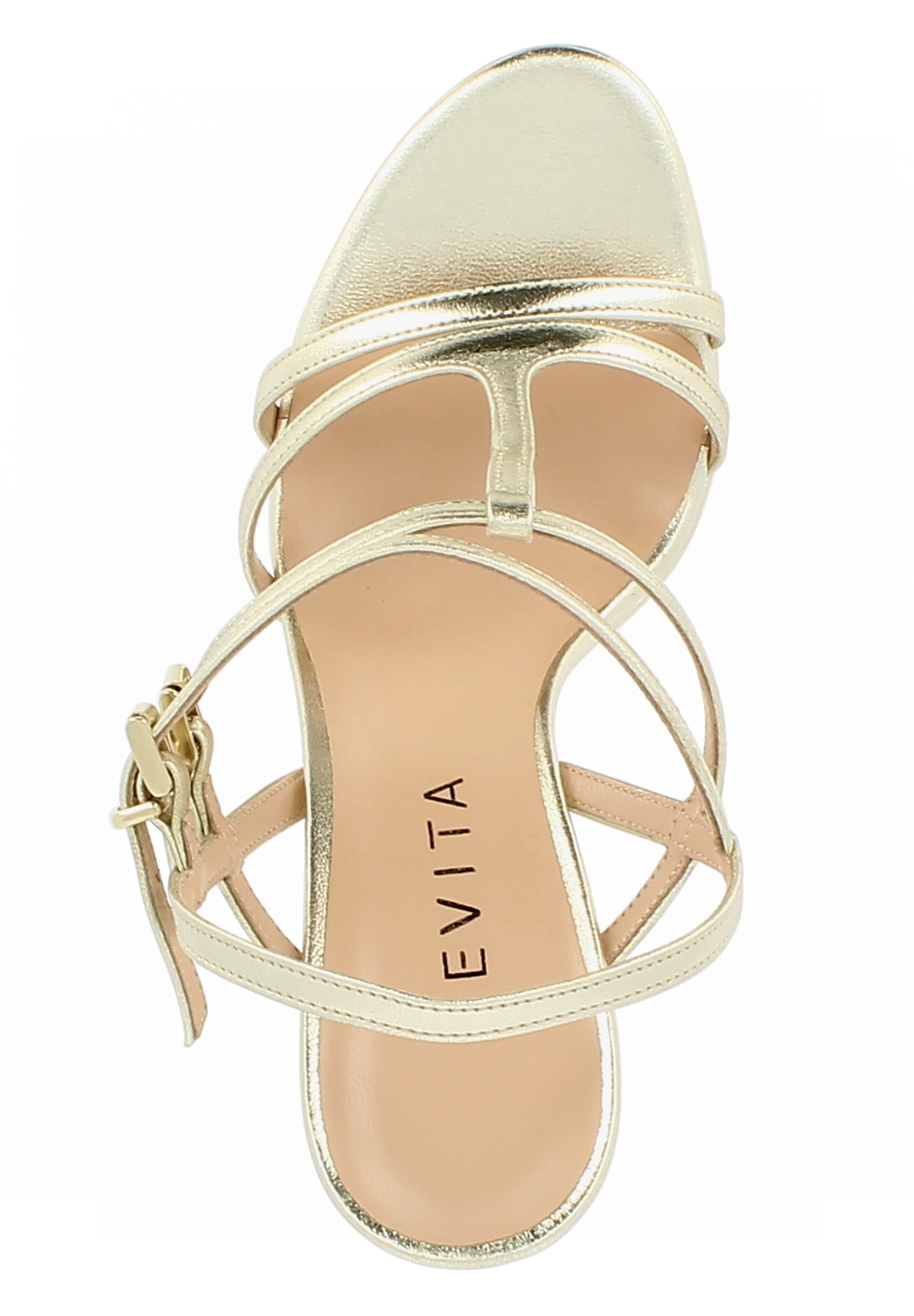 EVITA Sandalen met riem 'Valeria' in Goud