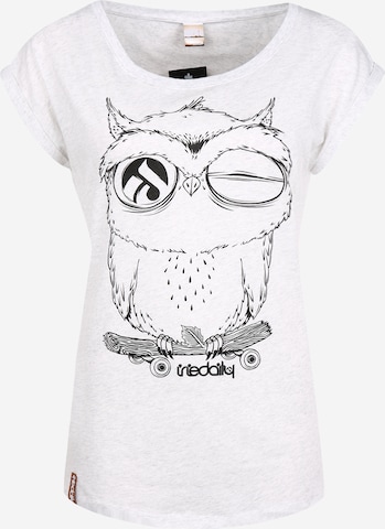 Iriedaily Shirt 'Skateowl 2' in Wit: voorkant