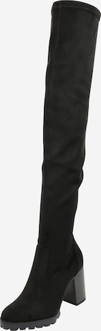 BUFFALO Over the Knee Boots 'Madyson' in Black: front