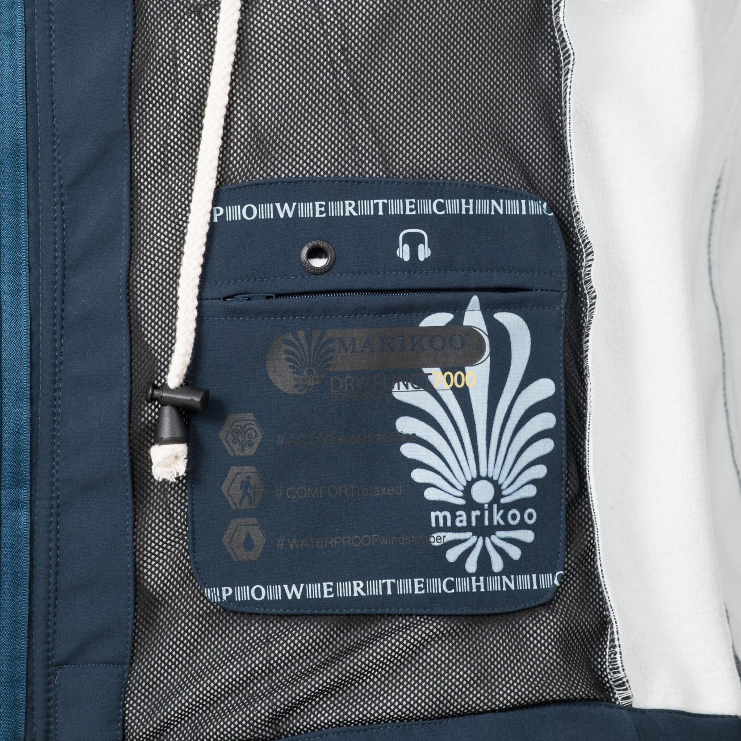 MARIKOO Λειτουργικό παλτό 'Zimtzicke' σε μπλε