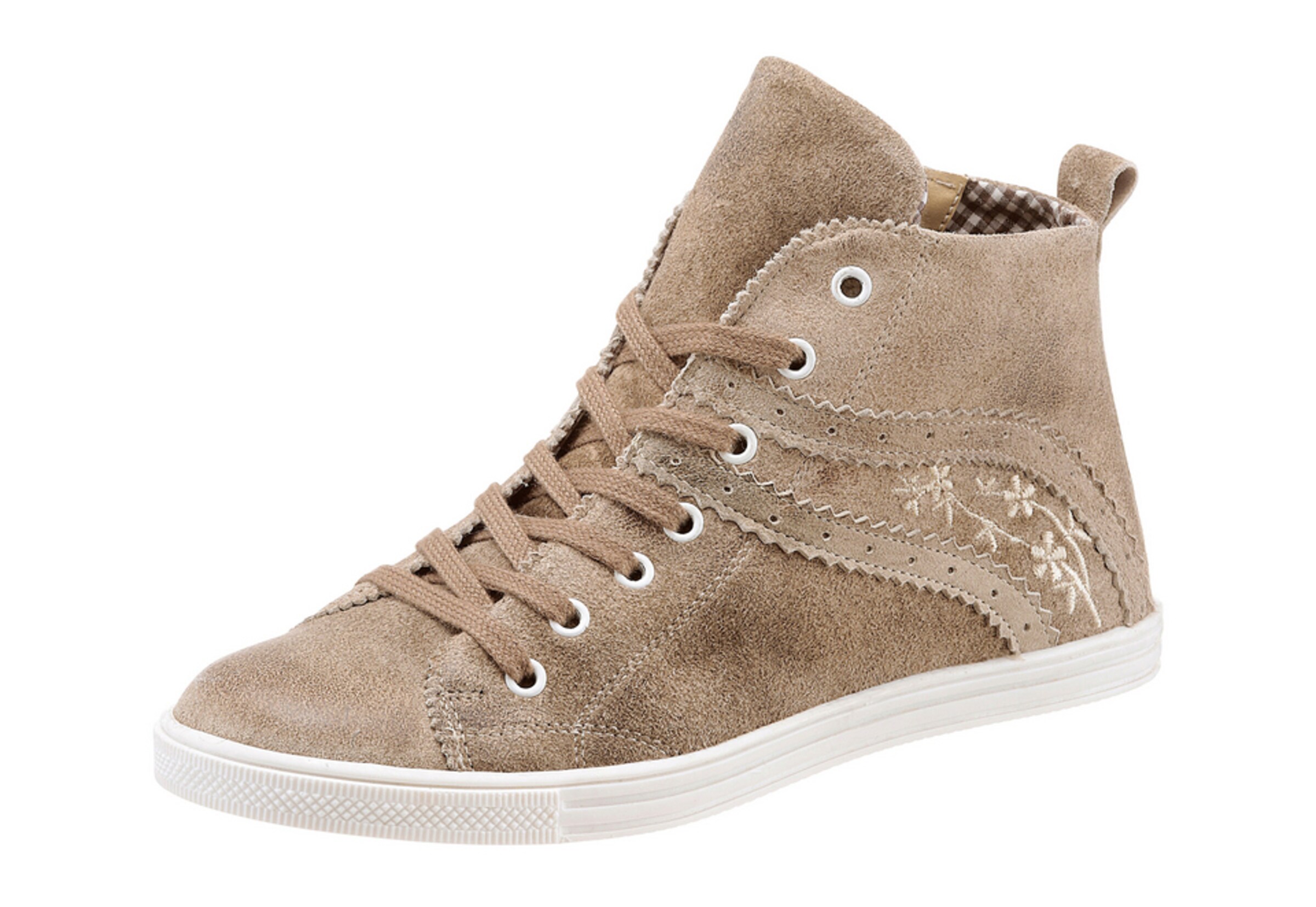 SPIETH & WENSKY - Trachtenschuh, Innenfutter kariert in hellbeige