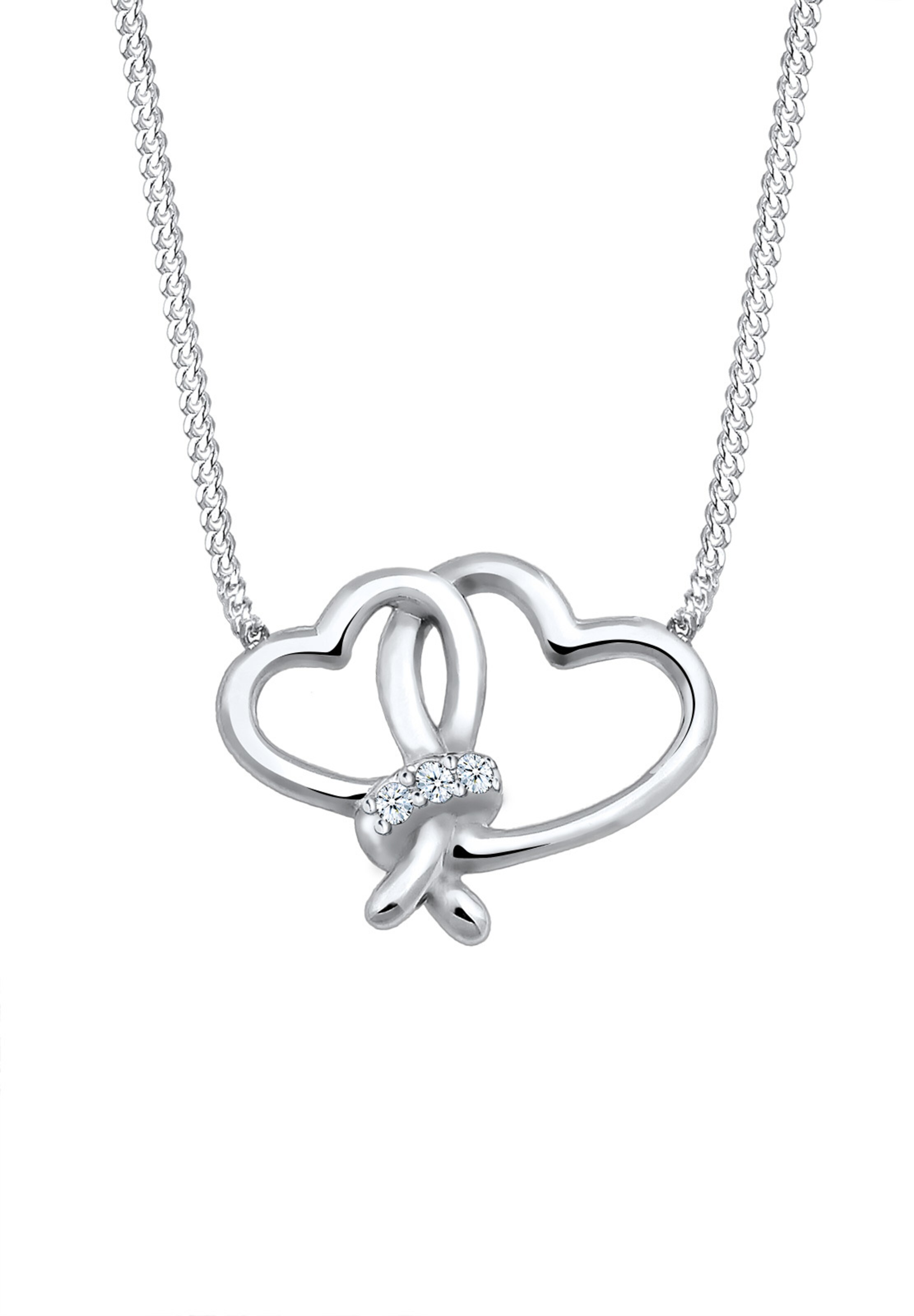 Elli DIAMONDS Kette 'Herz' in Silber: Vorderseite