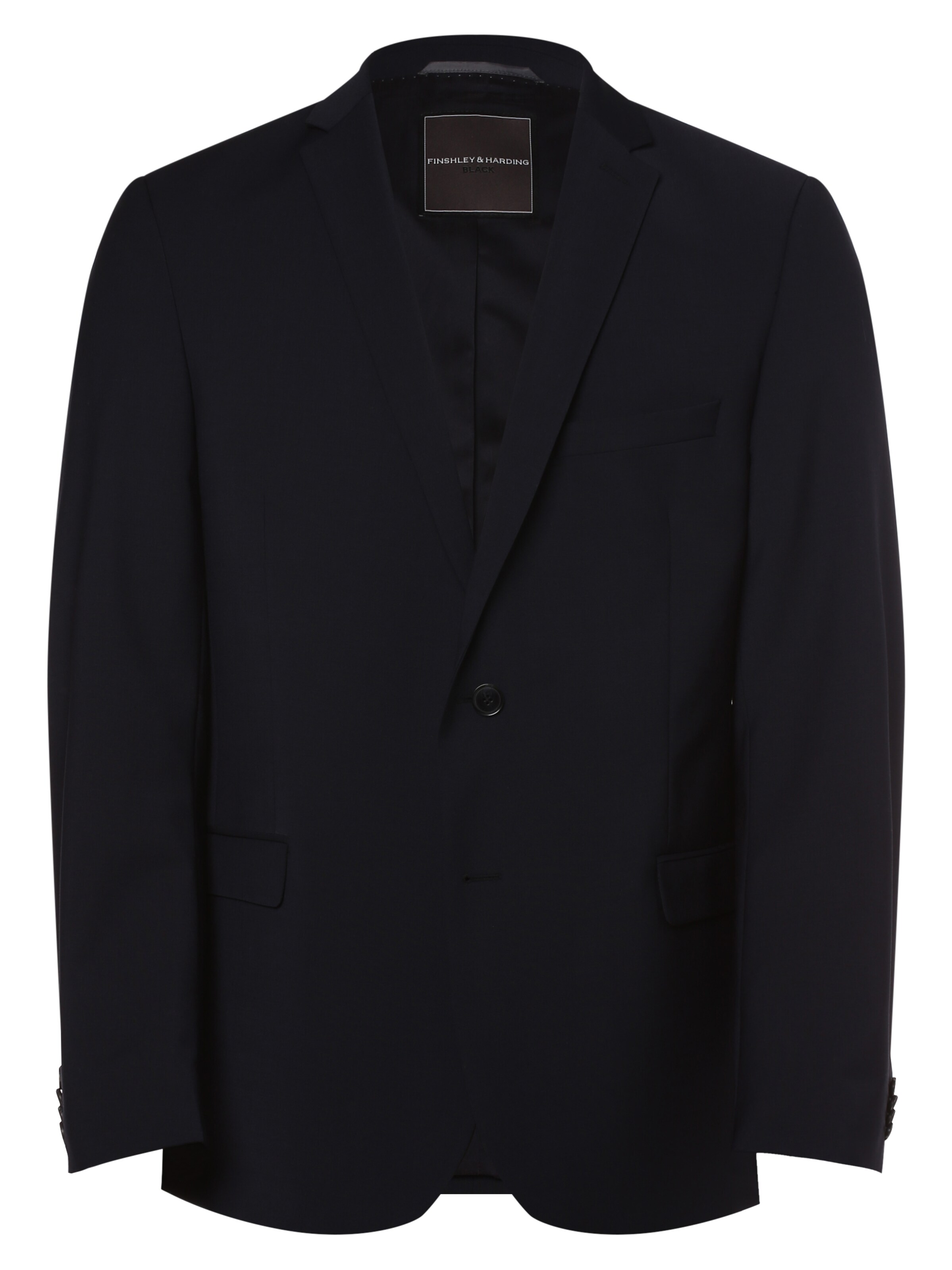 Finshley & Harding Regular Business-colbert 'Steven' in Zwart: voorkant