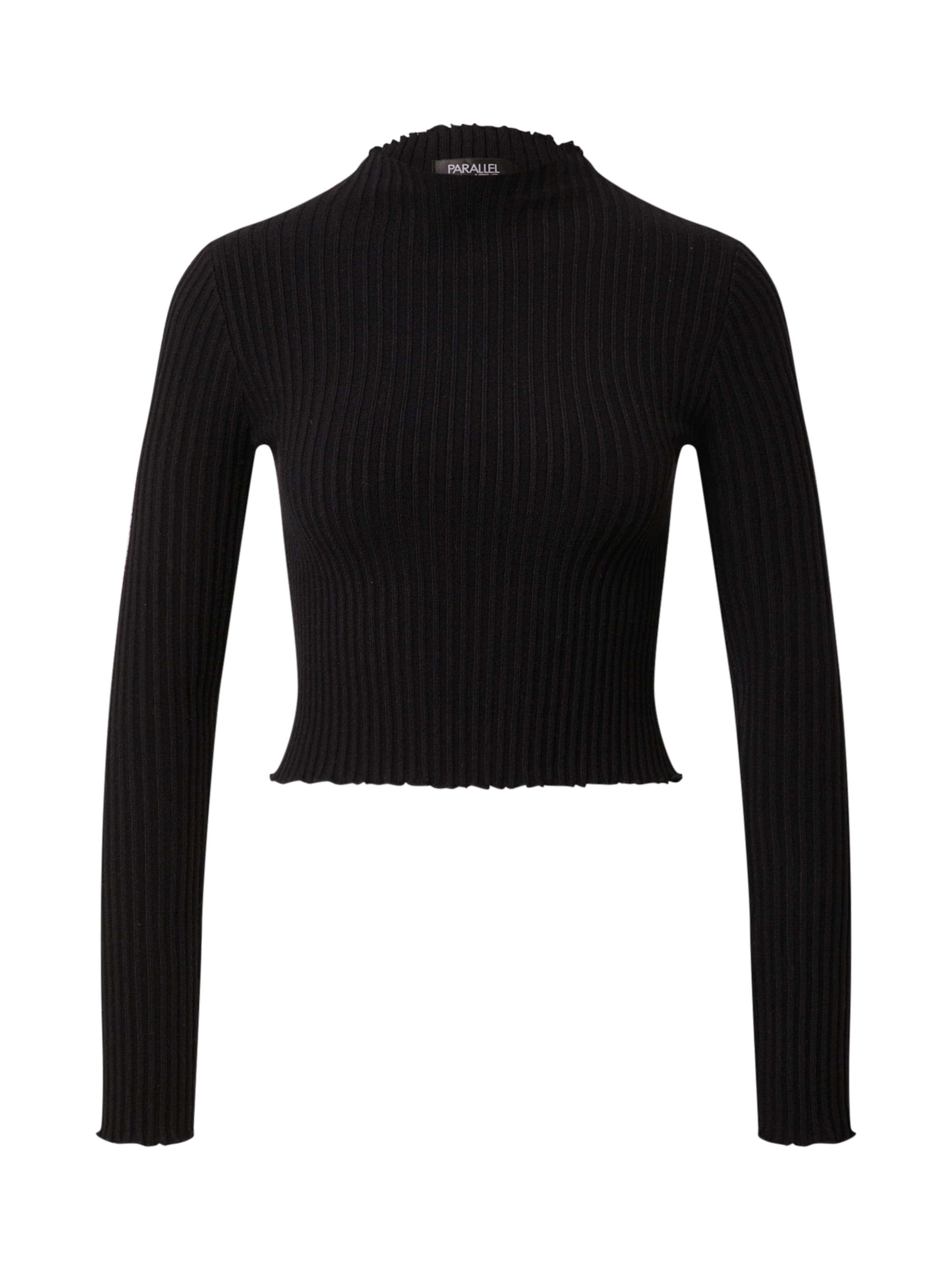 Parallel Lines Pullover in Schwarz: Vorderseite