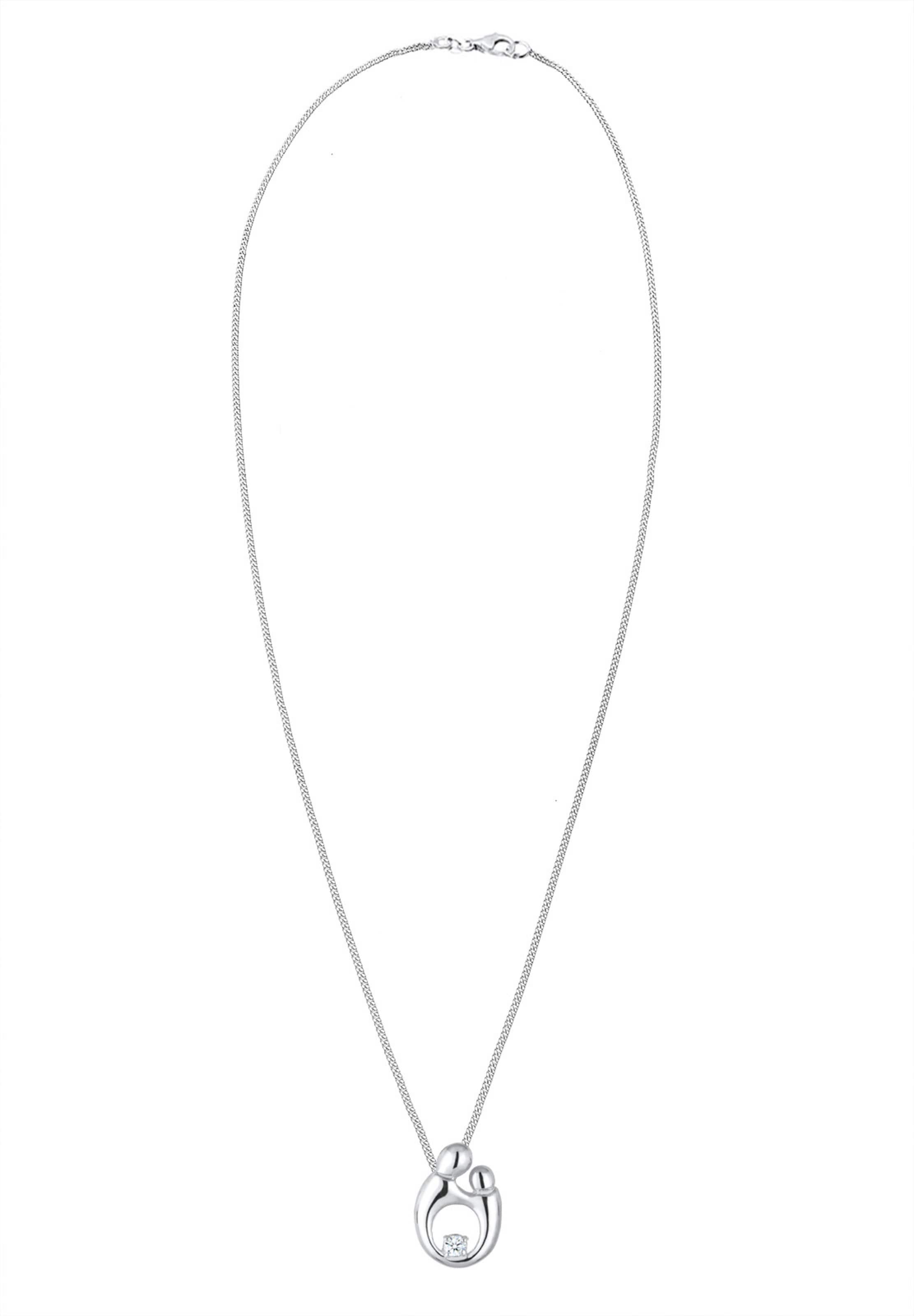 Elli DIAMONDS Necklace 'Mama' in Silver: front