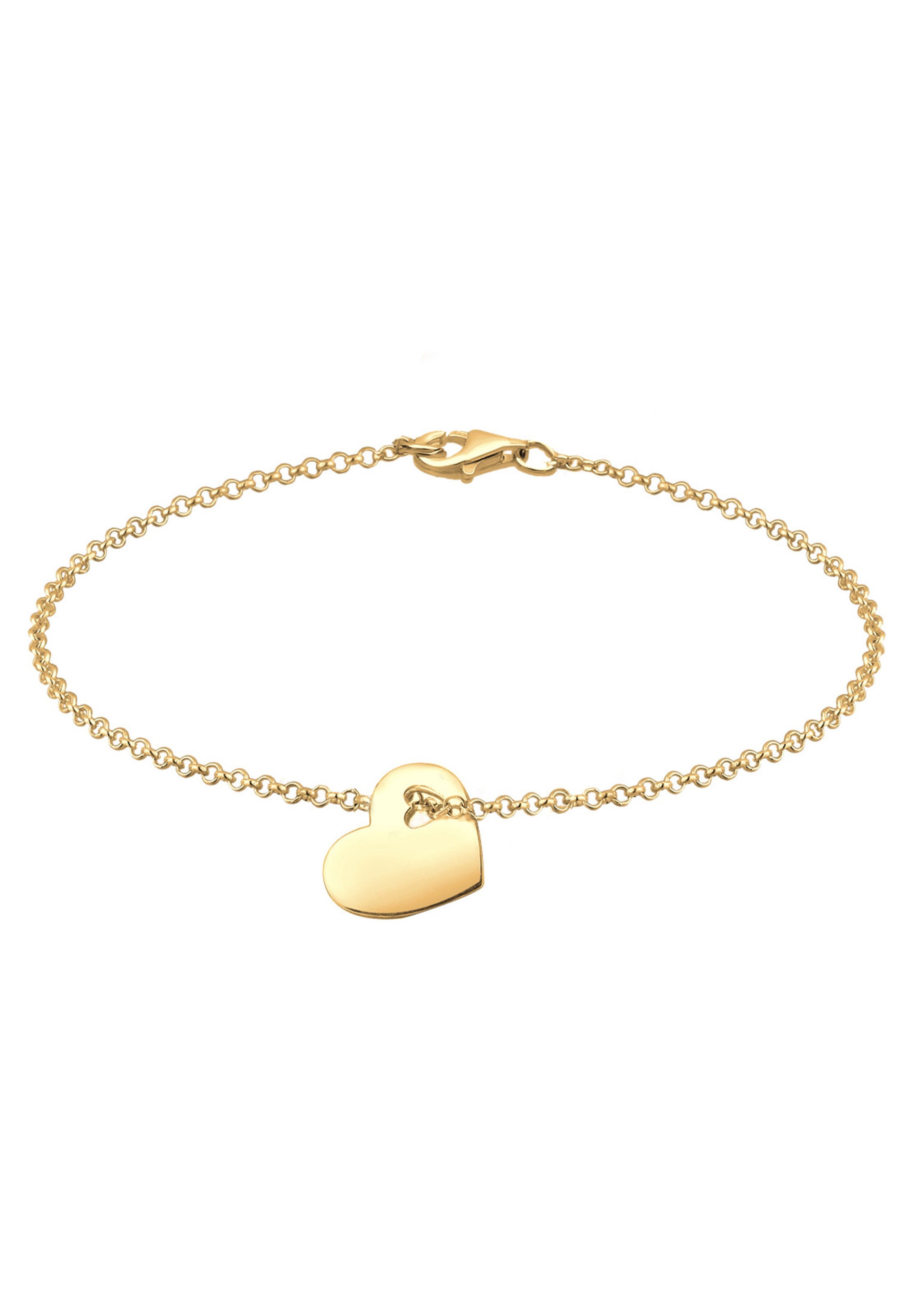 ELLI Armband, 'Herz', Symbol in Gold: Vorderseite