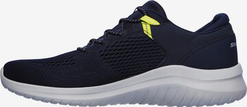 Baskets basses SKECHERS en bleu : devant